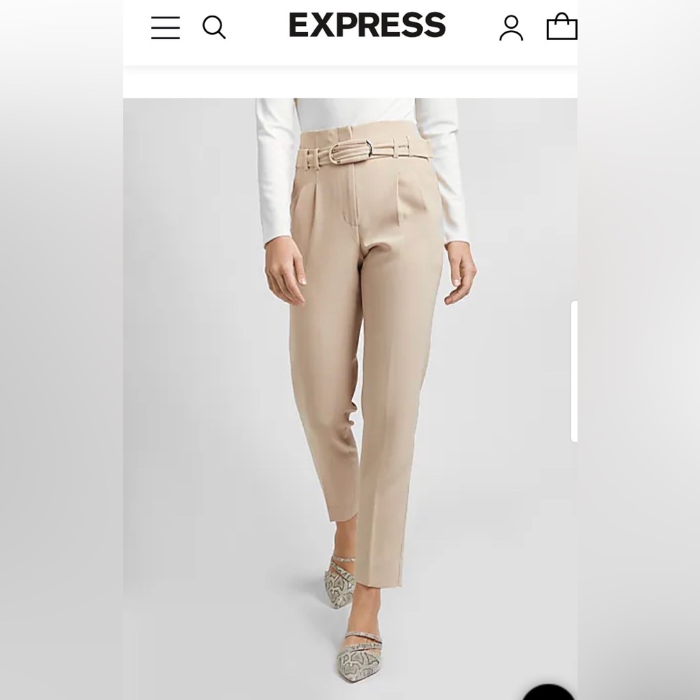 Express super high waisted belted ankle pant size 12s NWT!